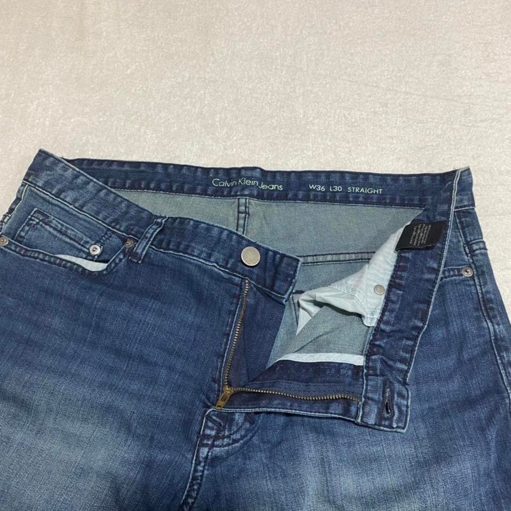 Calvin Klein jeans  NEW blue men‎ W36/L30 straight denim. SKU302 - Picture 3 of 8